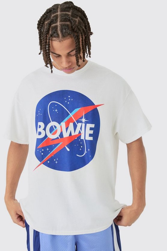 Oversize T-Shirt mit Bowie-Print