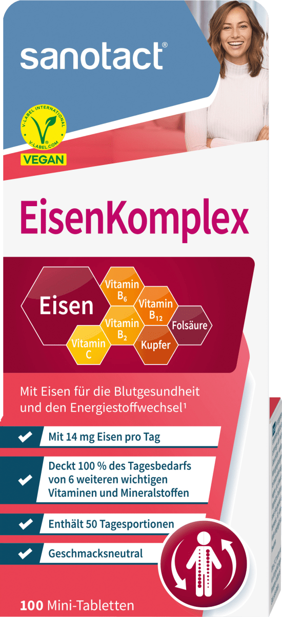 Eisen Komplex Mini-Tabletten (100 Stück), 15 g