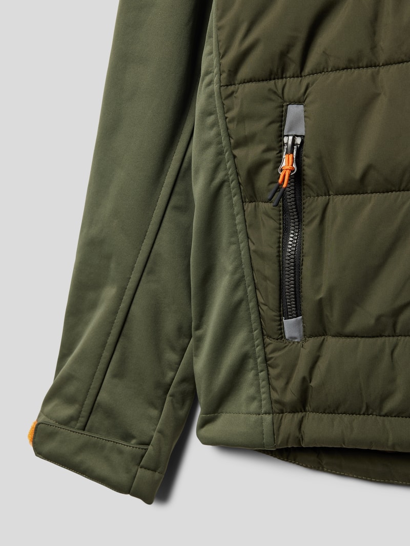 Steppjacke mit Reißverschlusstaschen in khaki