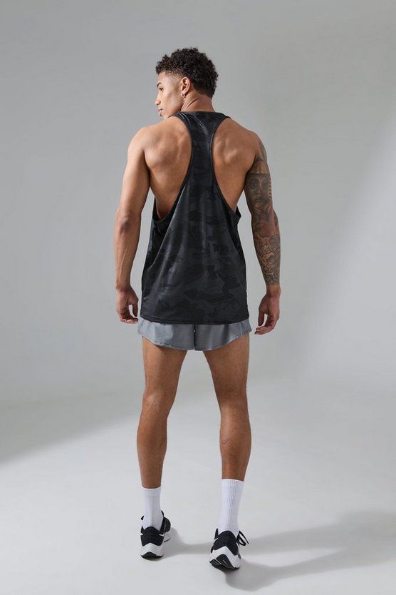 Man Active Camouflage Performance Tanktop