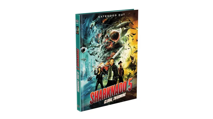 SHARKNADO 5 - Global Swarming - 2-Disc Mediabook - Cover A - Limited Edition auf 999 Stück - Extended Cut  (Blu-ray + DVD)