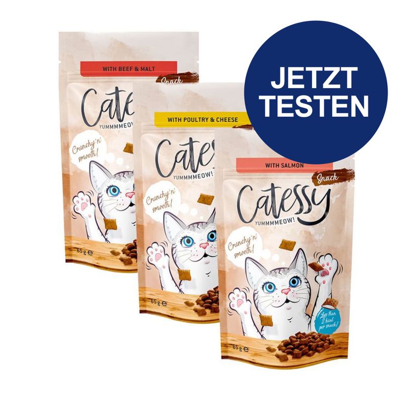 Probierpaket Catessy Knabber-Snacks 3 x 65 g zu TOP-Preisen