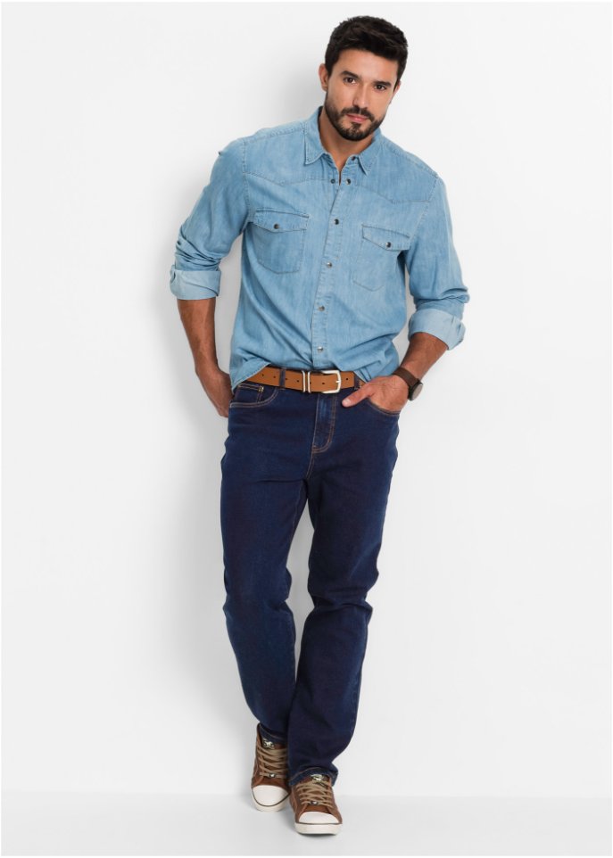 Classic Fit Stretch-Jeans, Straight