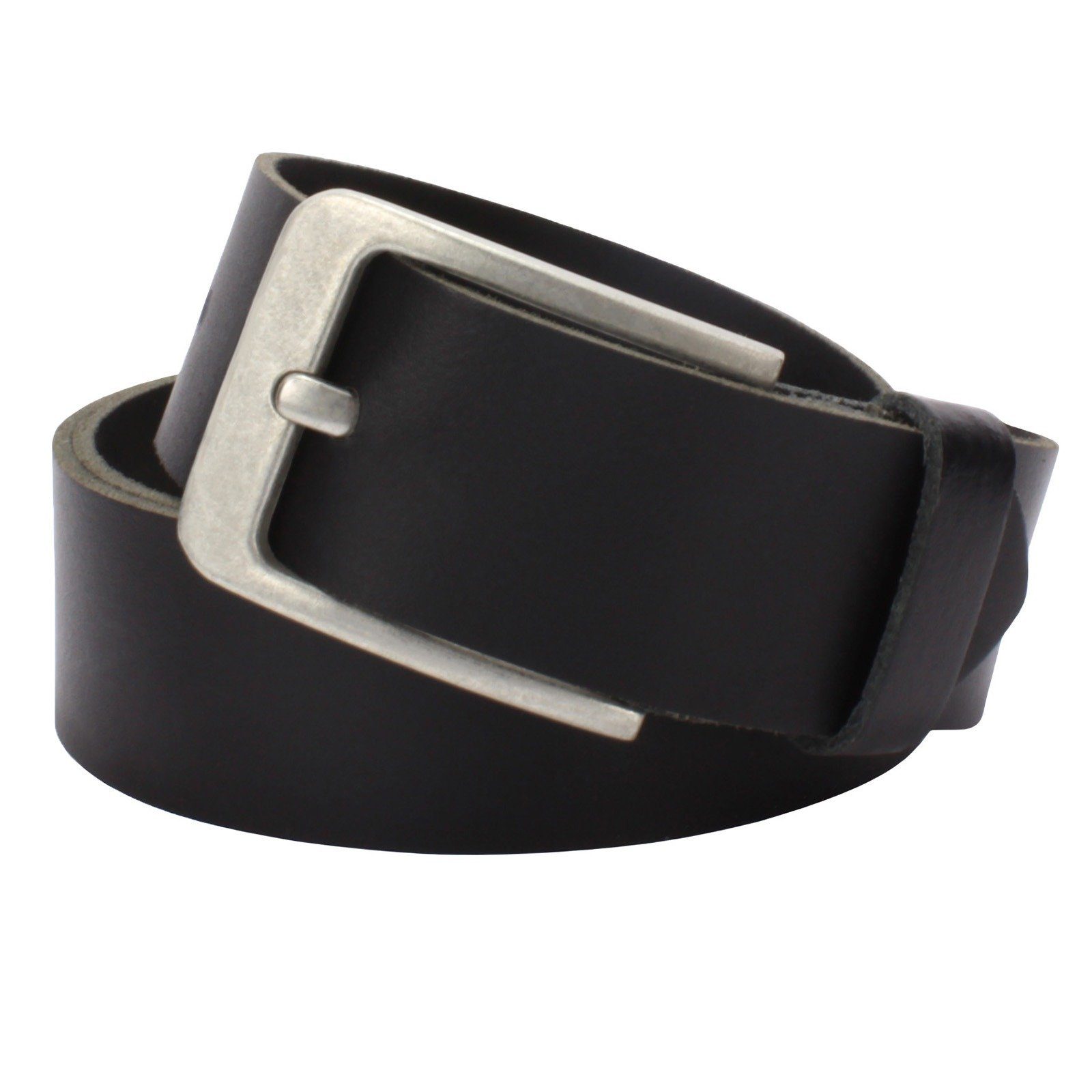 Manza Ledergürtel Gürtel Ledergürtel 4cm breit Echt Leder Jeansgürtel Unisex Echt Leder, 4cm breit, Kürzbar, Aus einen Stück gefertigt, kein vernähtes oder verklebtes Leder, Rindleder