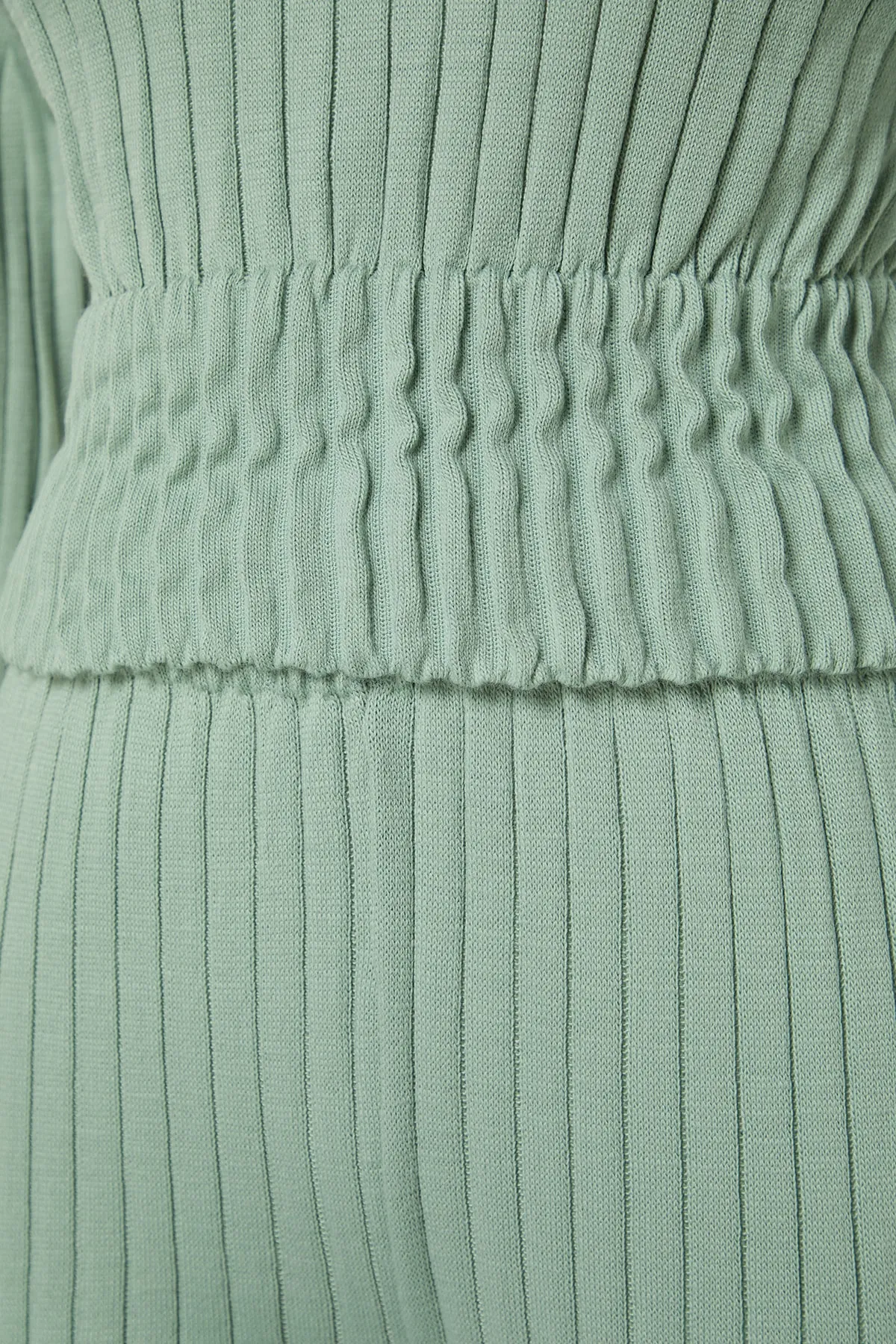 Trendyol Collection  Mintgrünes Strickoberteil und -unterteil-Set mit Kapuze TWOAW22AU0044