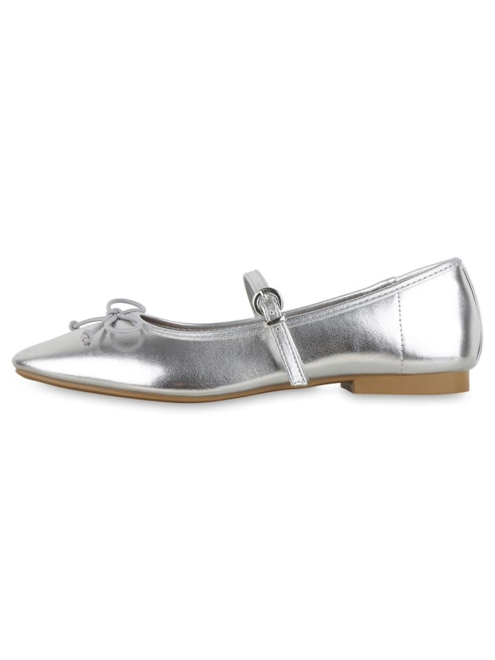 VAN HILL Riemchenballerinas Elizabeth in Silber günstig kaufen