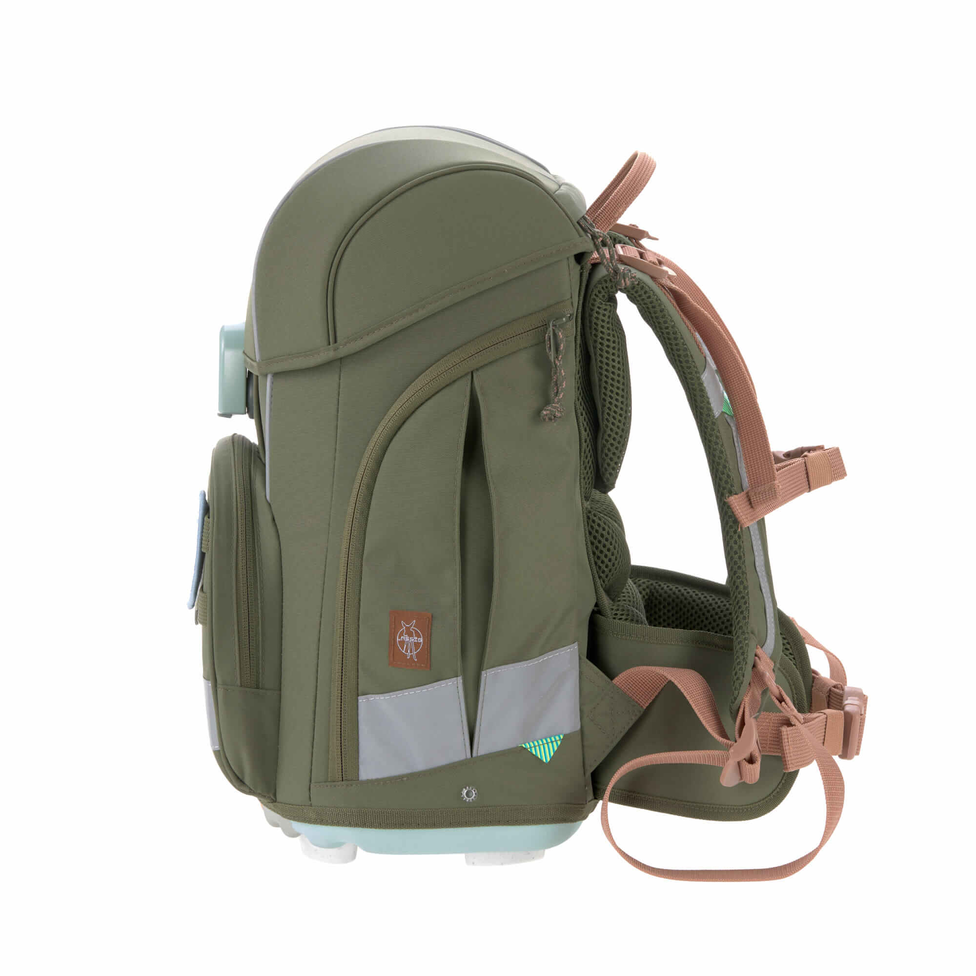 Schulranzen Set 7-teilig, Boxy Unique Olive