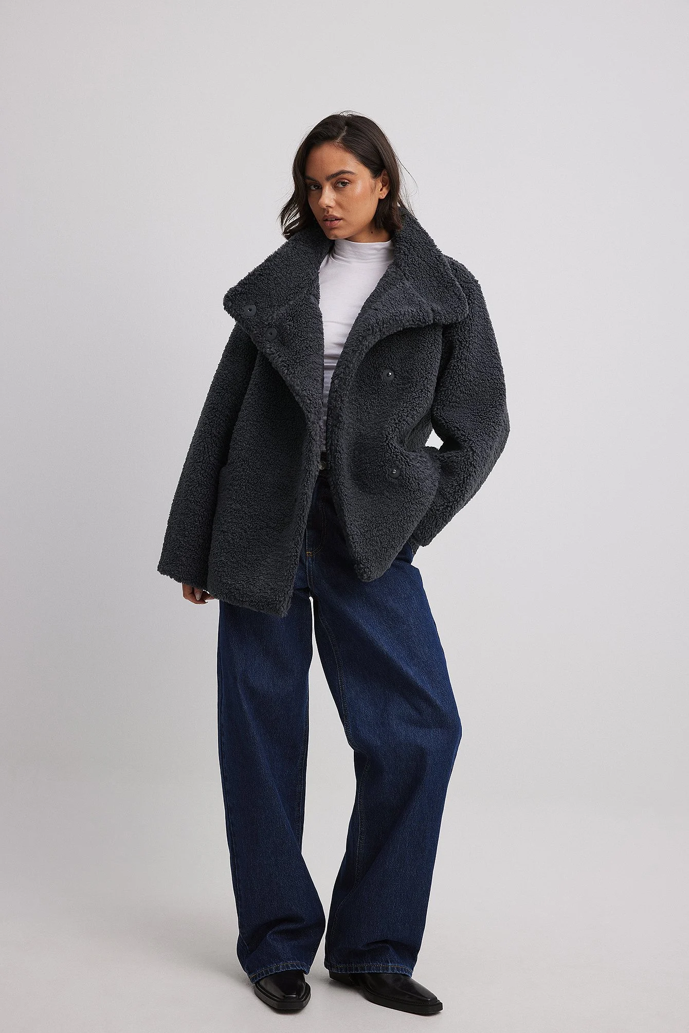 Oversized Teddy-Jacke