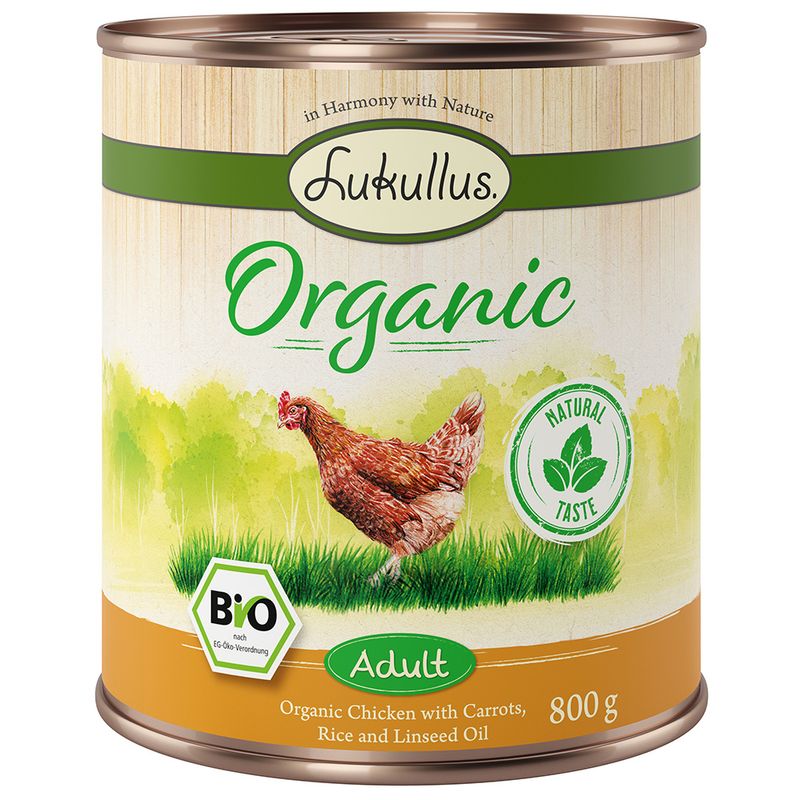 Sparpaket Lukullus Organic 12 x 800 g