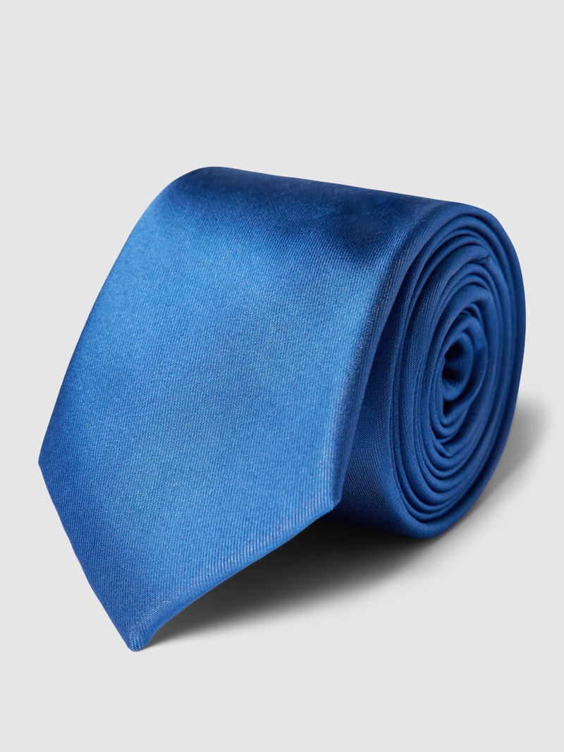Krawatte aus Seide mit dezentem Schimmer (6,5 cm) in royalblau