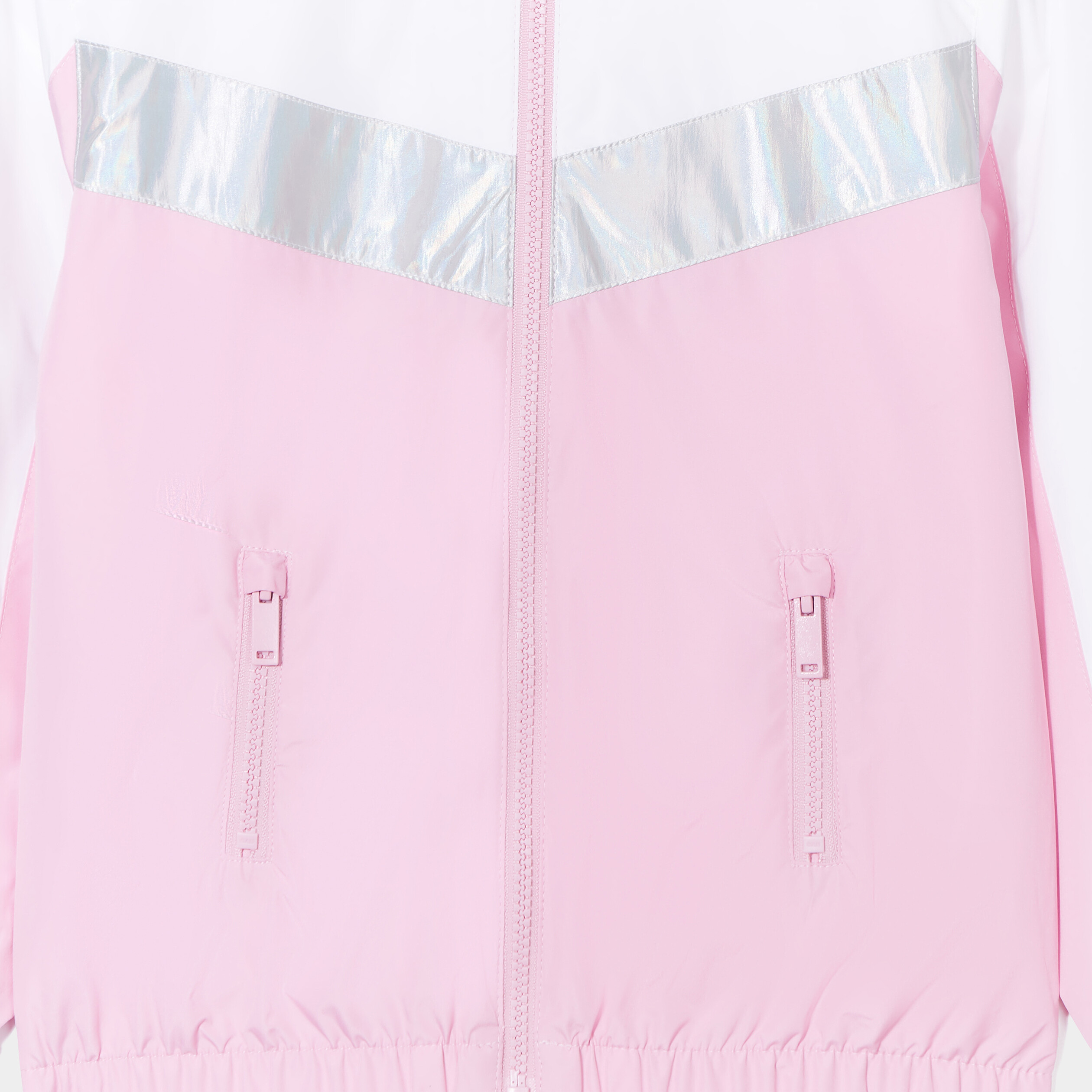 Coupe-vent à capuche zippé rose pastel fille | La Halle