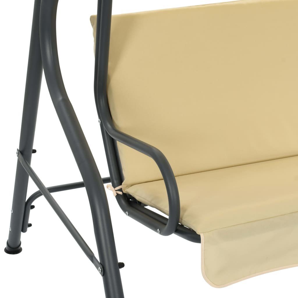 vidaXL Hollywoodschaukel Hollywoodschaukel Cremeweiß 170×110×153 cm, 1 tlg.