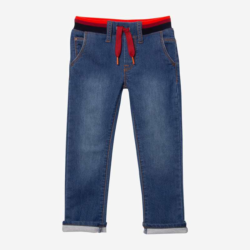 Jean bébé garçon ceinture rayée bleu Catimini