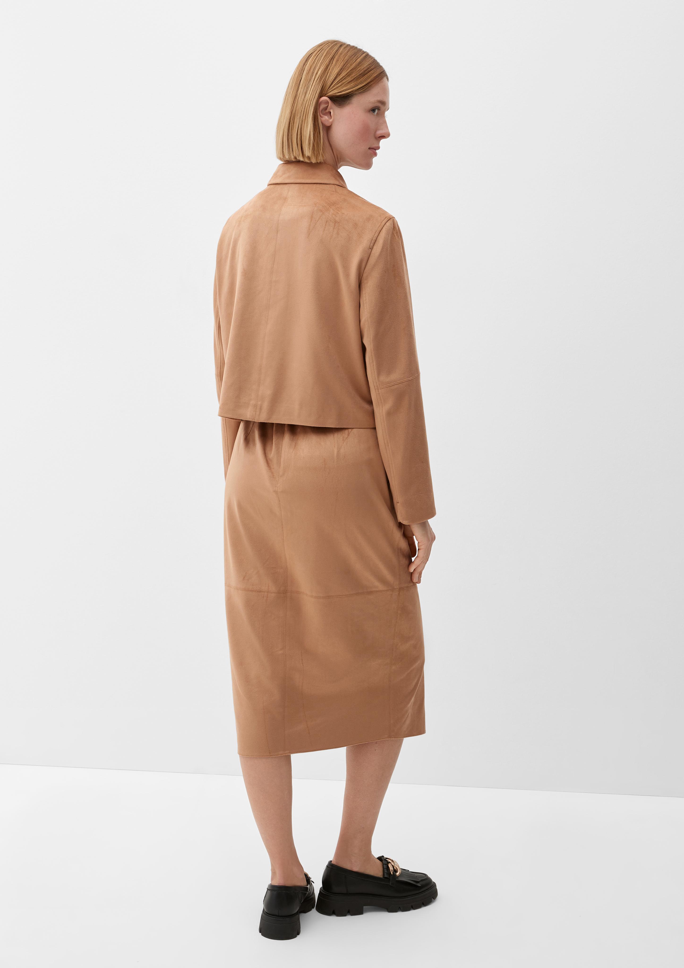 Jacke in Veloursoptik  2132529-8461