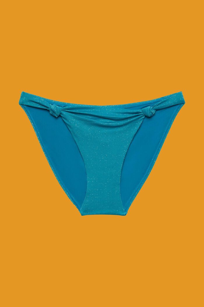 Glitzernde Bikinihose mit Knotendetail