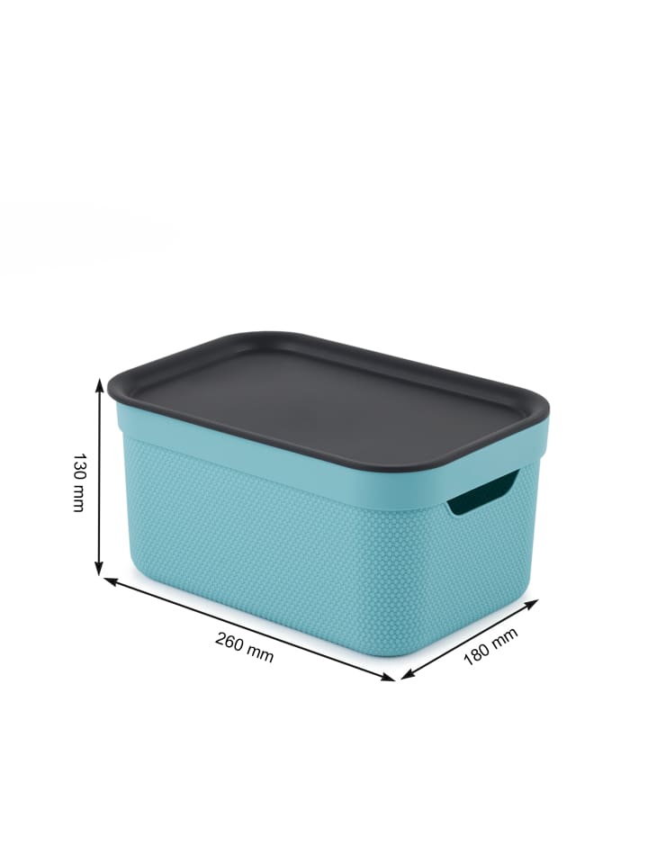 Rotho Jive Dekobox 3er-Set Aufbewahrungskorb 5l in Himmelblau gedeckt günstig kaufen onesize