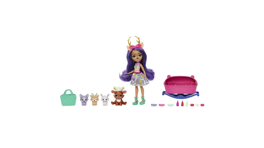 Enchantimals Baby Best Friends Danessa Deer Puppe & Sprint Figur