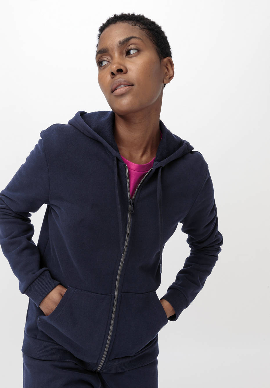 Sweatjacke aus reiner Bio-Baumwolle