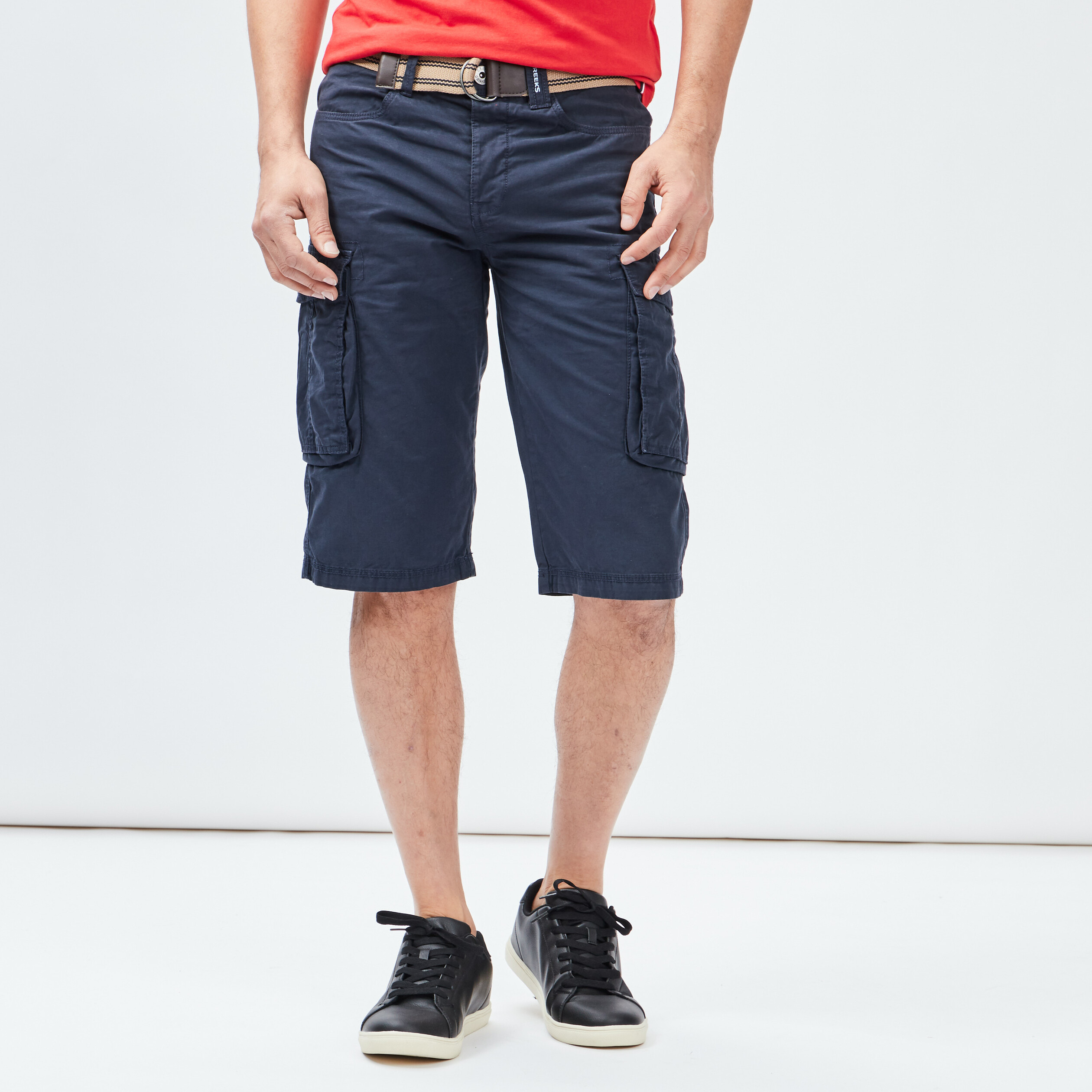 Bermuda straight Creeks bleu marine homme | La Halle