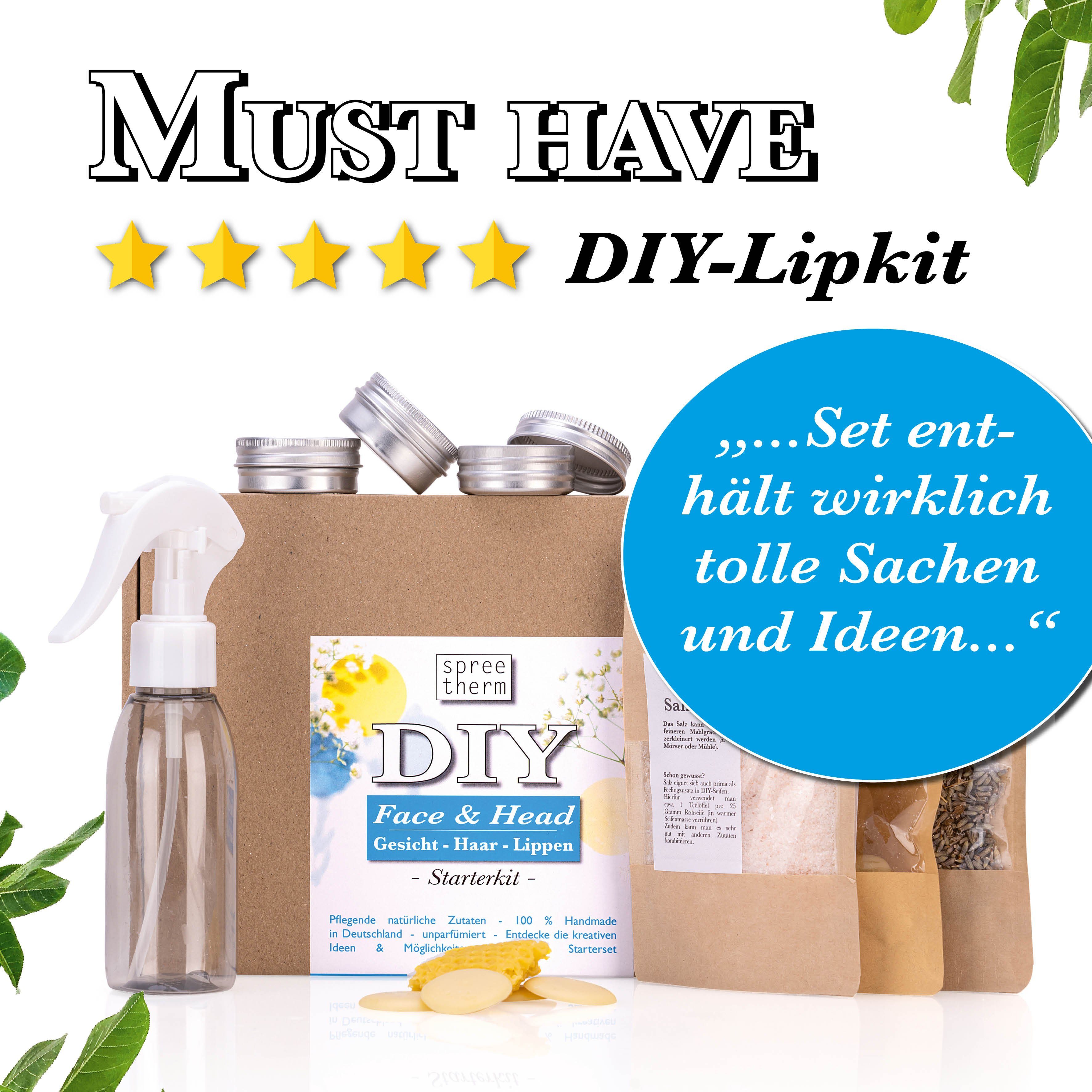 spreetherm Lippenpflege-Set DIY Lippenbalsam & Gesichtspflege von spreetherm, BEAUTY Geschenk, - Das besondere Geschenk