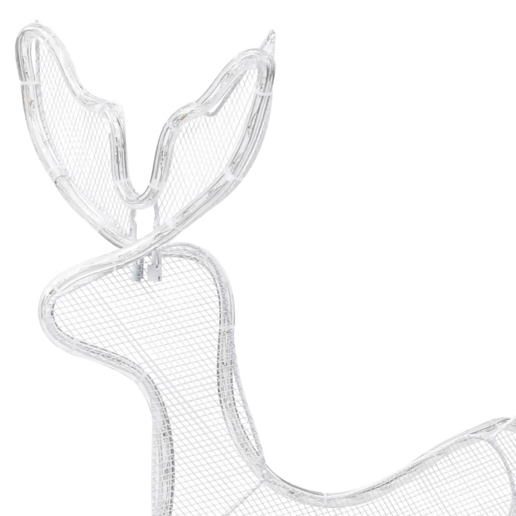 vidaXL Christbaumschmuck LED-Rentier mit Schlitten und Mesh 432 LEDs (1-tlg)