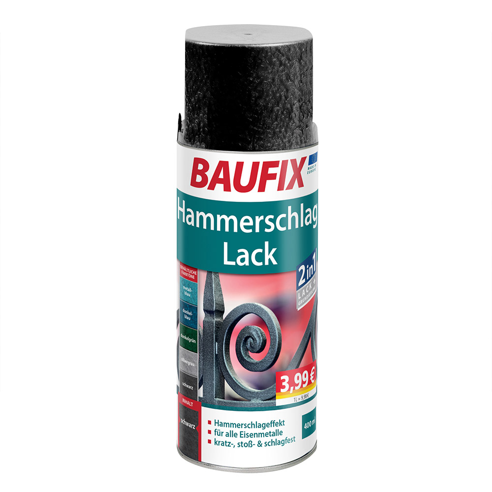 Baufix Hammerschlaglack 400 ml dunkelgrün