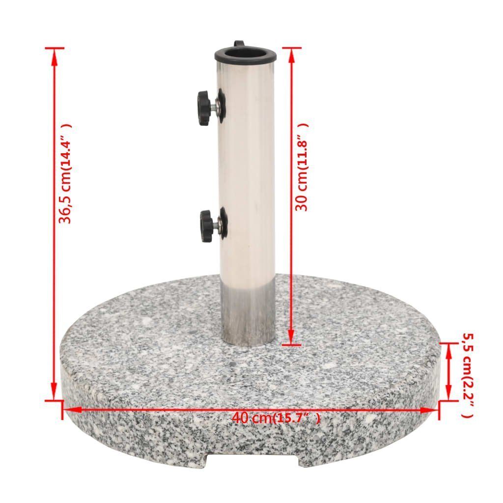 vidaXL Schirmhalter Sonnenschirmständer Granit Rund 20 kg