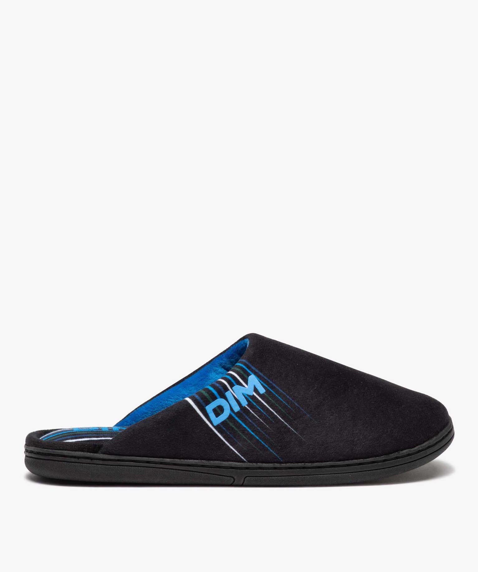 Chaussons homme mules tout confort en velours - DIM bleu | GEMO