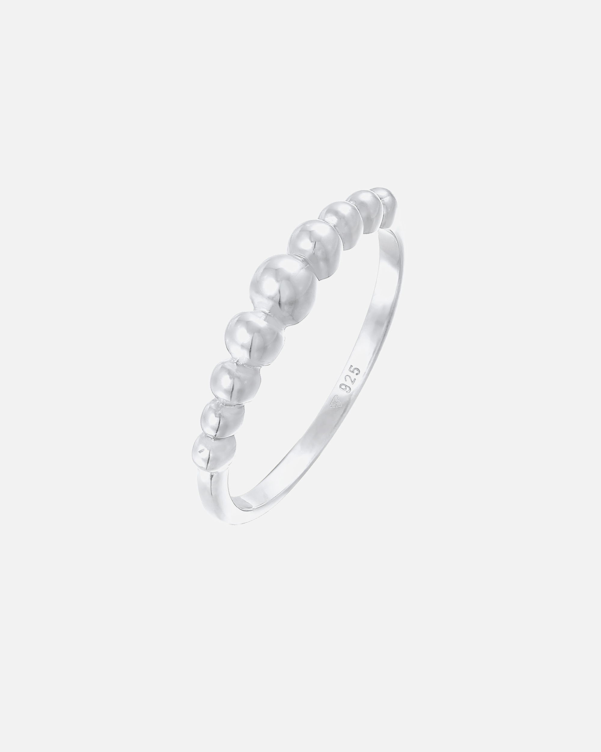 Anello impilabile Elli da donna, con sfera a pois, look di tendenza per blogger, in argento sterling 925