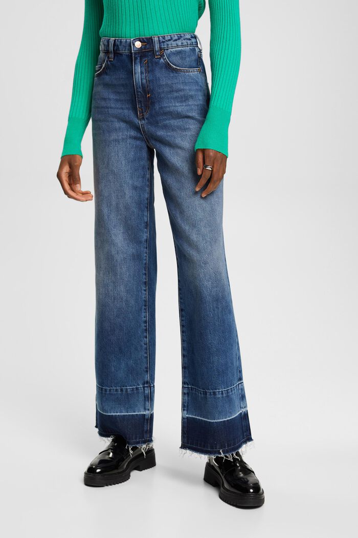 High-Rise-Jeans mit weitem Bein
