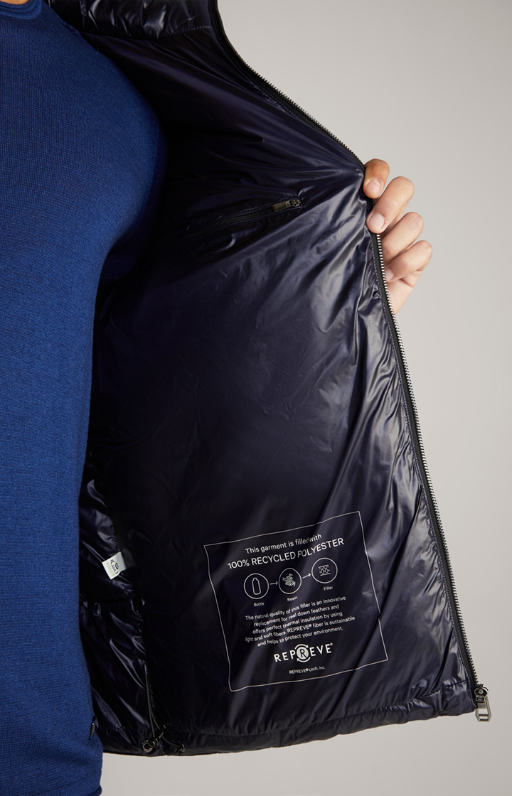 Steppjacke Ambro mit Kapuze in Dunkelblau