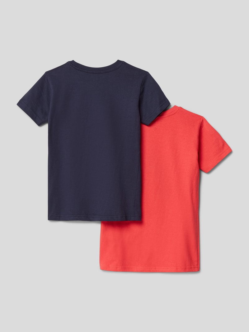 T-Shirt mit Motiv-Print im 2er-Pack in rot