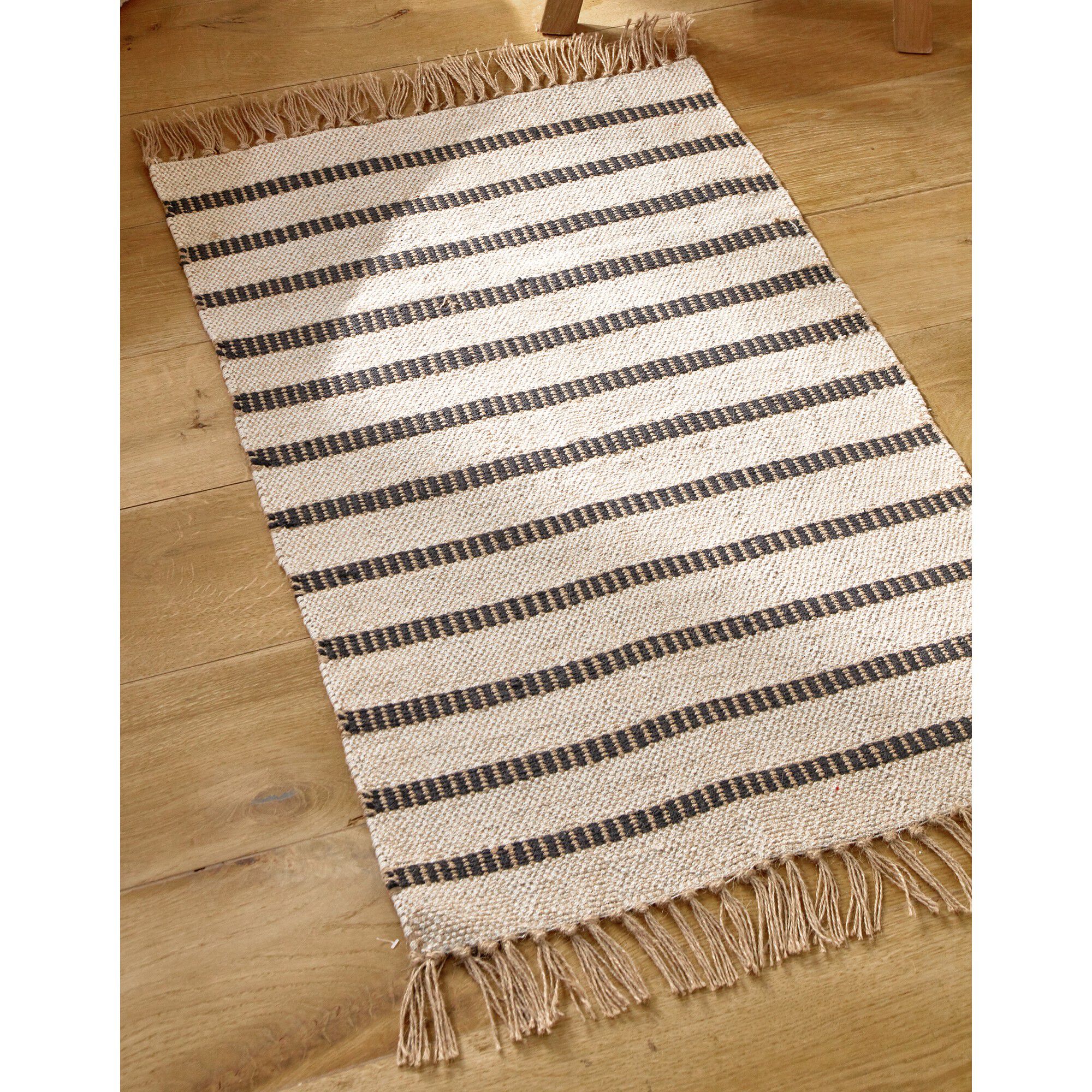 Tapis tissé petit format imprimé géométrique