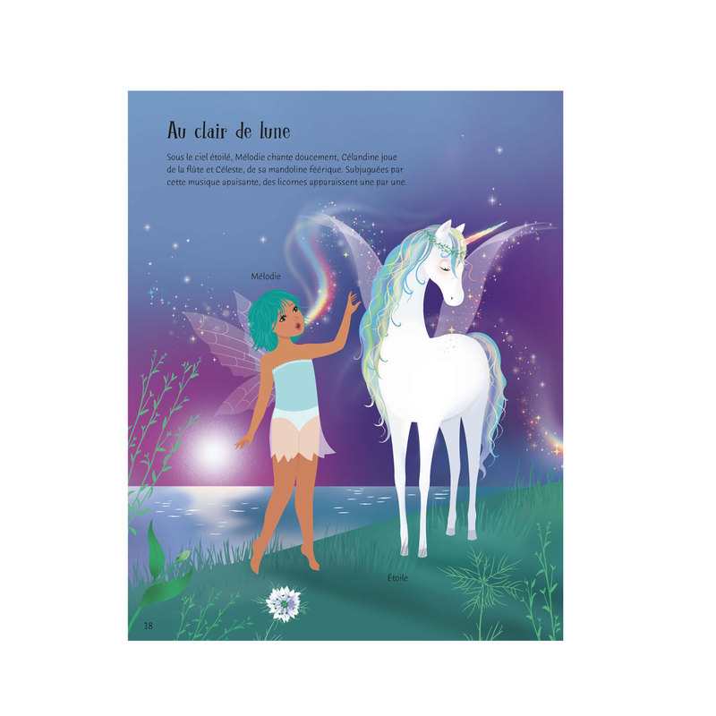 Livre Licornes arc-en-ciel - j'habil - Usborne