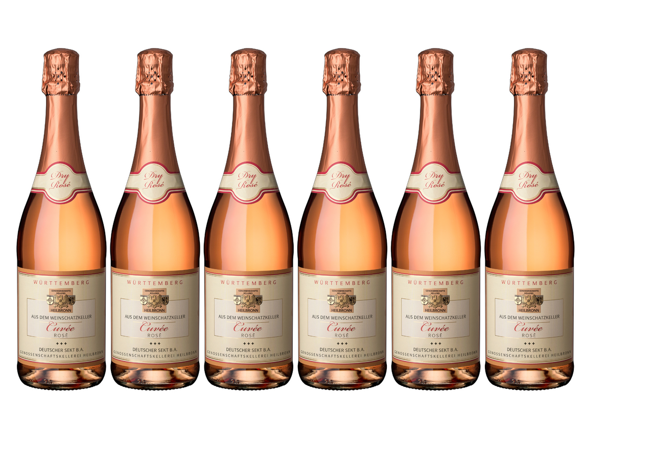 Württembergische WZG Württemberg Cuvée Sekt Rosé Dry 0,75 l 6er Karton