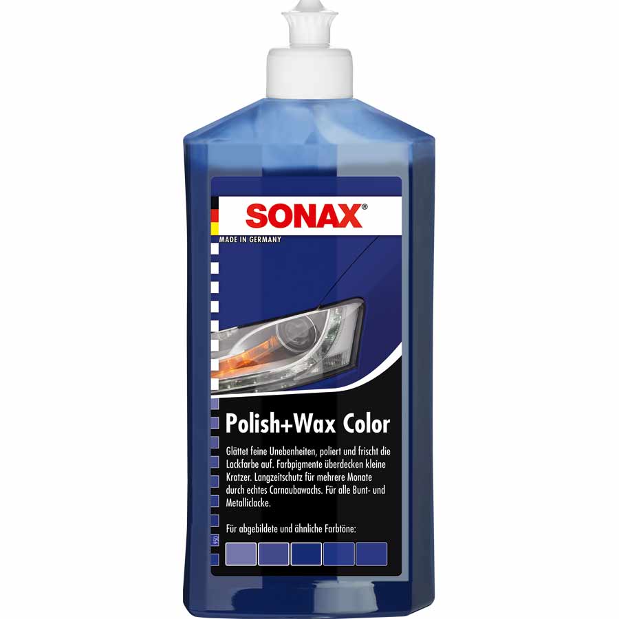 SONAX 296200 Politur Polish & Wax Color Pro blau; 500ml - ATU