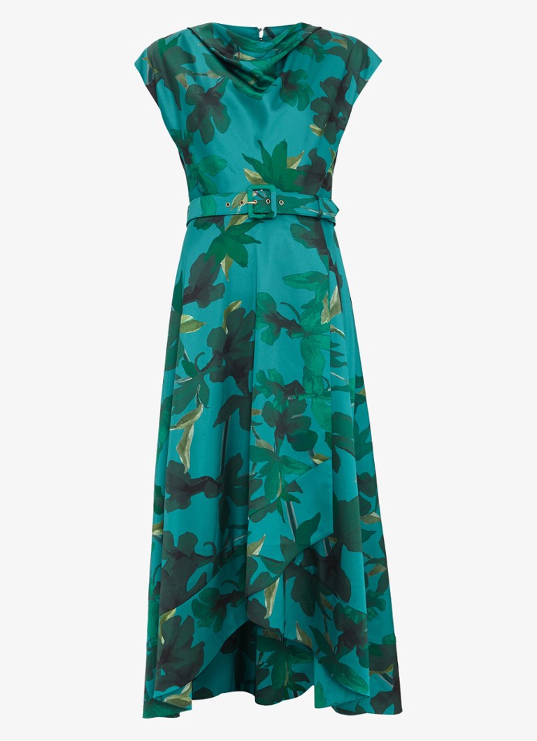 Vestido midi estampado Sabrianna de Phase Eight con cinturón.