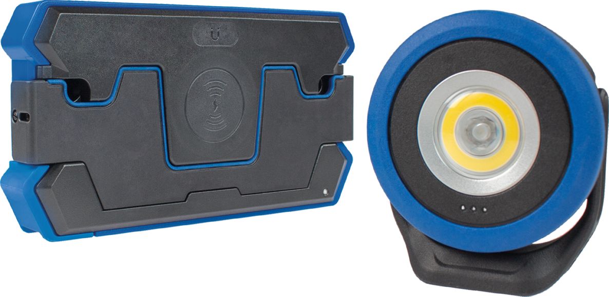 Station de charge par induction Schwabe 42830 INDU 1 10 W + projecteur LED pour batterie