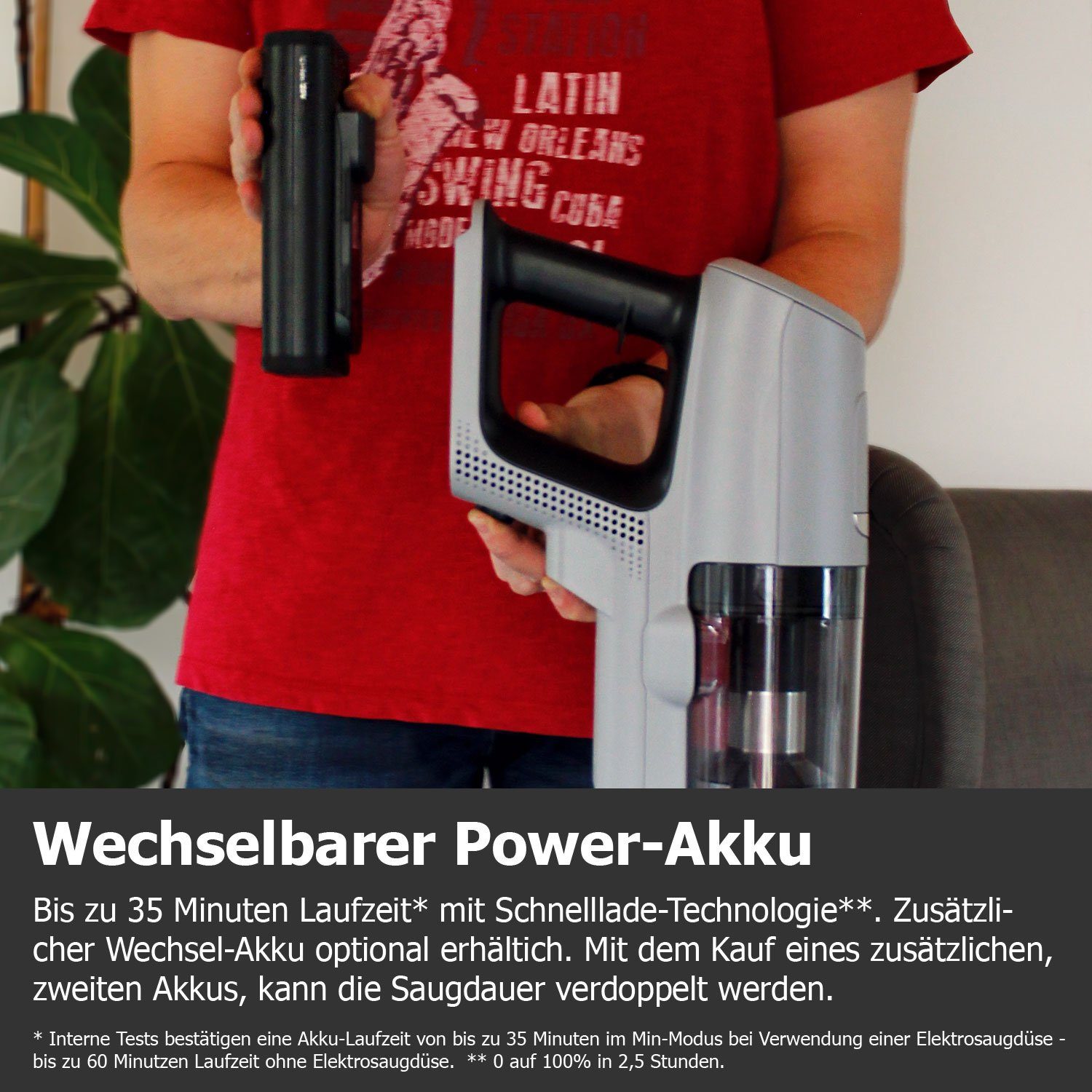 AEG Akku-Hand-und Stielstaubsauger Ultimate 8000 AP81UB25UG, beutellos, selbstreinigende Bürstrolle, LED-Licht, 3 Stufen & Auto-Modus