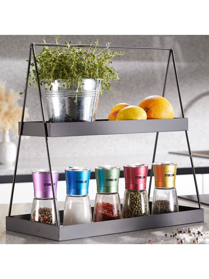 Stoneline Gewürzmühlen Set 5-teilig in Mehrfarbig günstig kaufen onesize