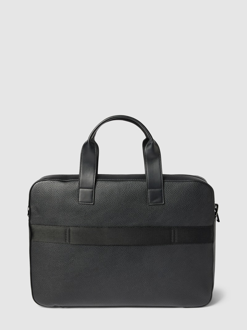 Laptoptasche mit Label-Detail Modell 'CENTRAL' in schwarz