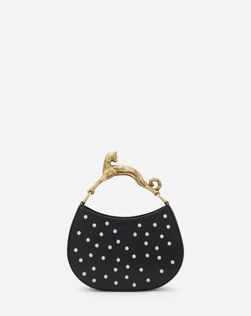 SAC HOBO CHAT PM EN CUIR AVEC STUDS