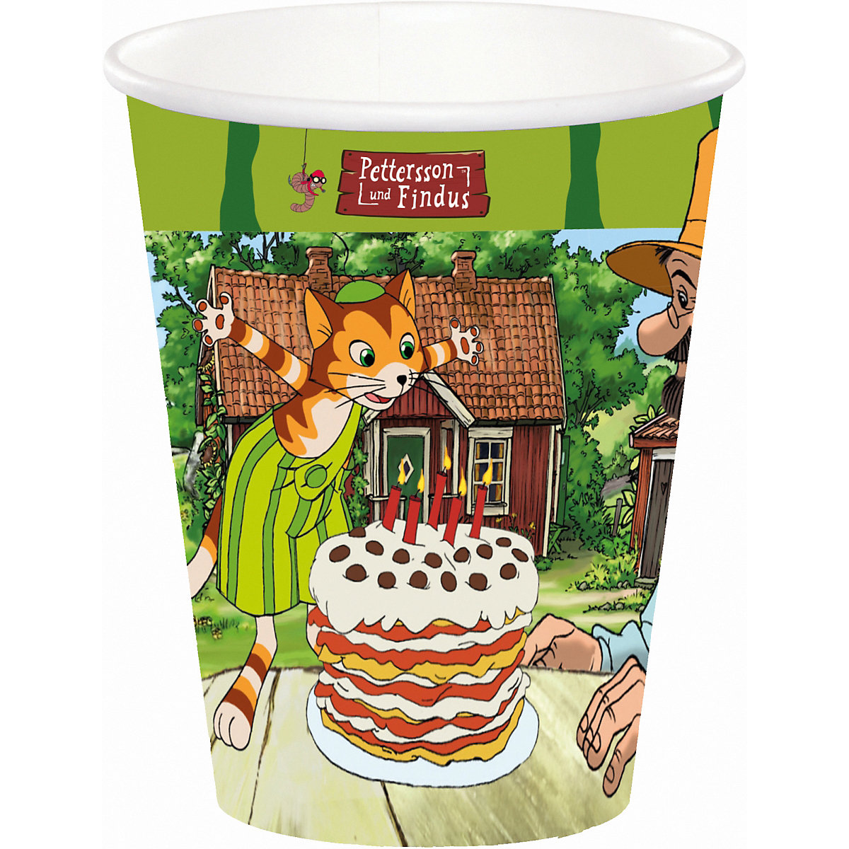8 Papp-Becher Pettersson & Findus, 256 ml