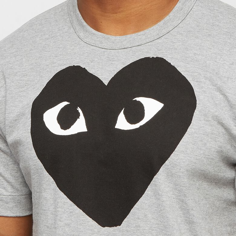 Comme des Garcons Play Mens T-Shirt Short Sleeve Knit grey