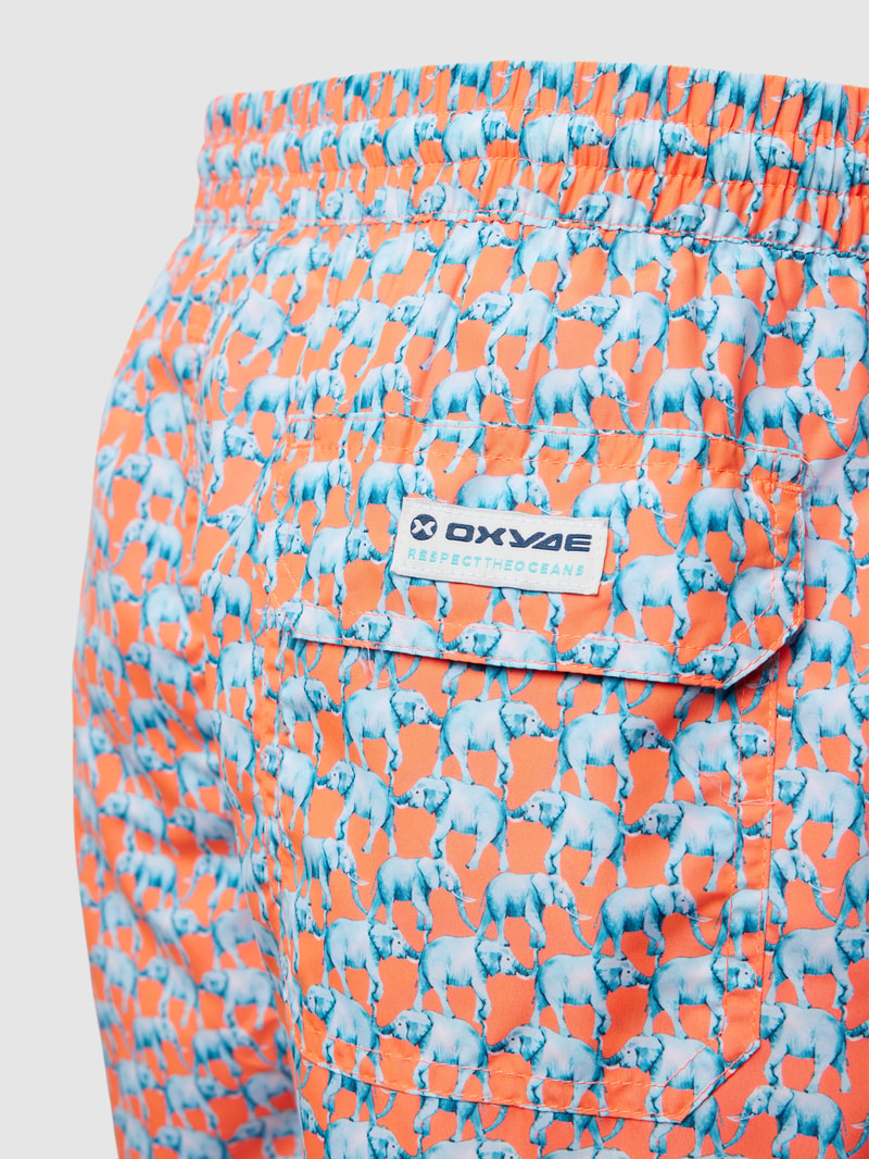 Badehose mit Allover-Muster in koralle
