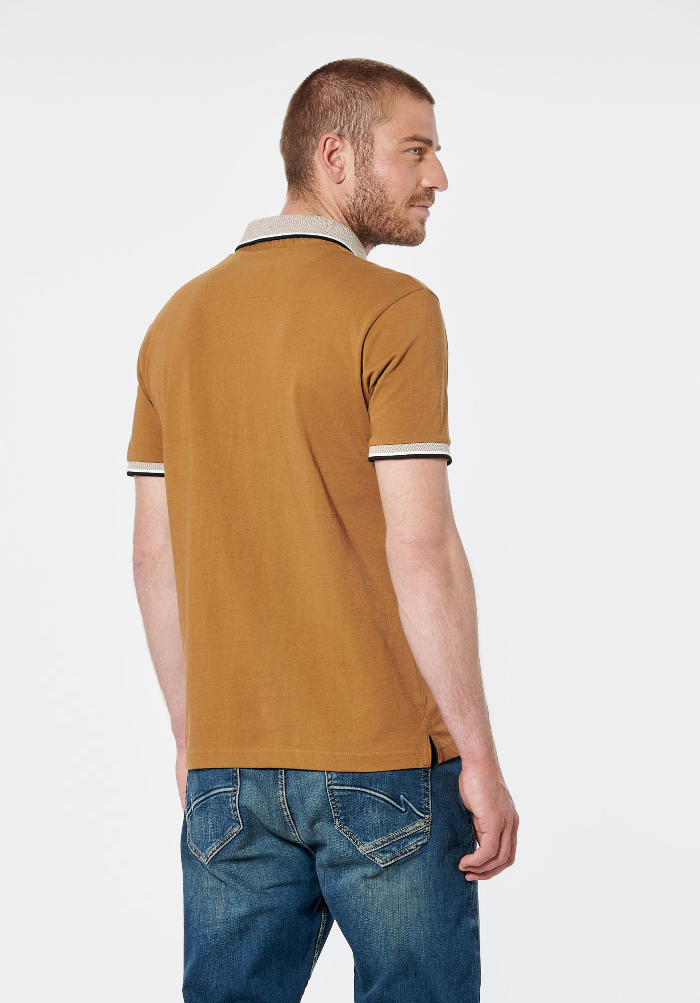 RAFA   Polo marron homme 100% coton