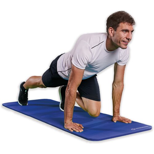 MATTE SCHILDKRÖT FITNESSMATTE XL, 15 MM, 195 X 80 CM, BLAU, RUTSCHFEST, OPTIMAL F