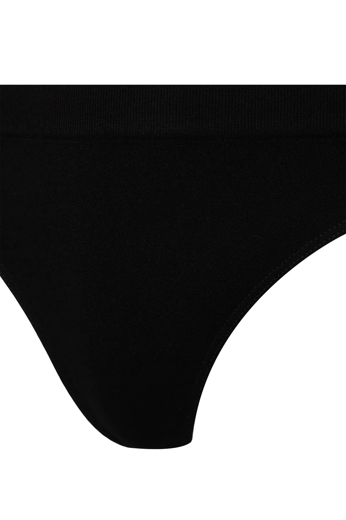 Trendyol Collection  Schwarze 2er-Pack nahtlose/nahtlose brasilianische Strickhöschen THMAW24KU00003
