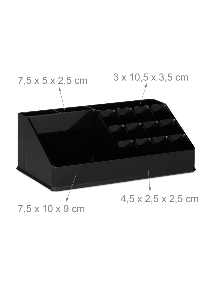 relaxdays 2x Makeup-Organizer in Schwarz günstig kaufen onesize