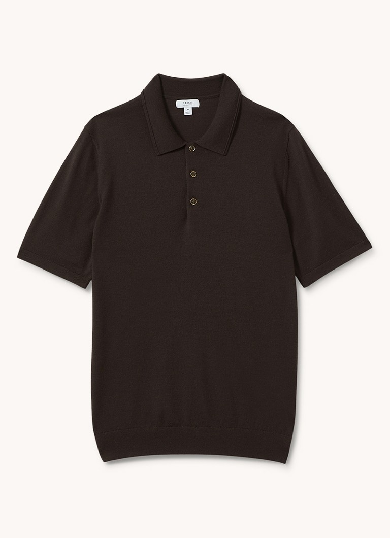 Polo Reiss Manor de malha fina e corte slim, confeccionada em lã merino.